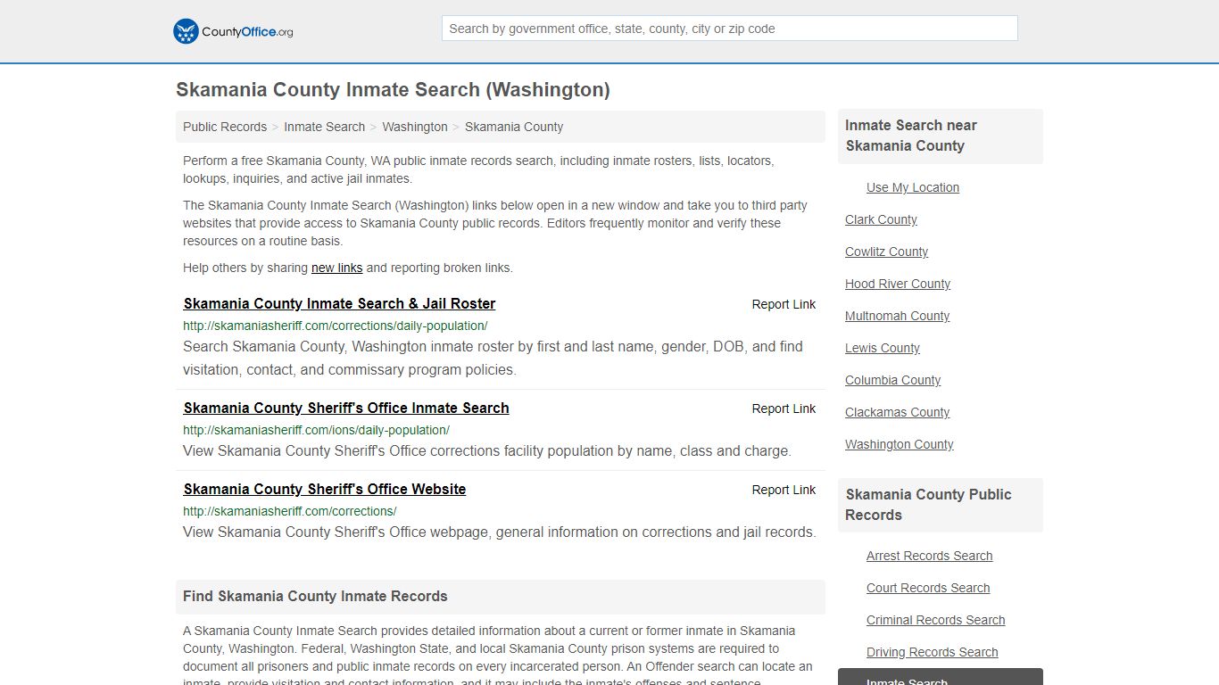 Inmate Search - Skamania County, WA (Inmate Rosters ...